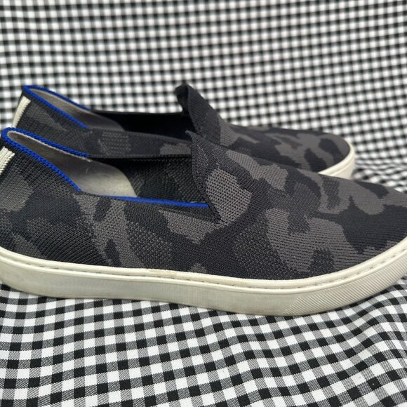 Rothy’s Gray Camo Slip On Sneakers Washable Flats Women's Size 7.5 - Picture 2 of 5